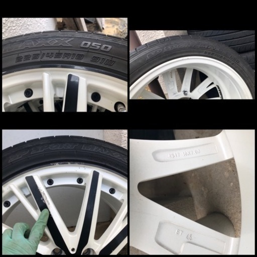 ■ 225/45R18 ダンロップSPスポーツマックス　4本ホイールセット■