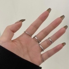 新品⭐︎値下げしました！韓国で大人気！5点セットシルバーリング定価1100円でしたの画像