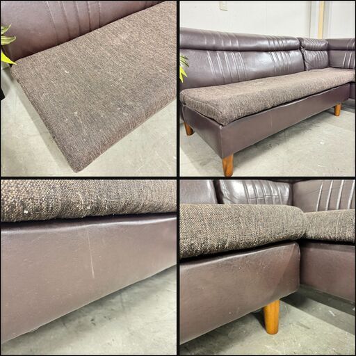 W 15273  AZUMAYA コーナーソファ   ◆大阪市内・東大阪市他 5,000円以上ご購入で無料配達いたします！◆ ※京都・