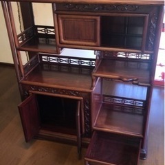 飾り棚　唐木　おしゃれ　レトロ