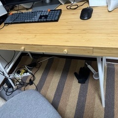 デスク、チェアセット　0円