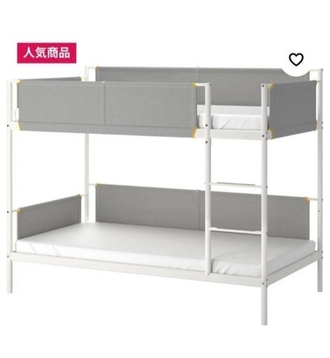 イケア2段ベッド！新品純正マットレスパッド3個月 IKEA