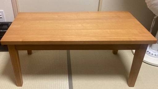 無印良品　タモ材ローテーブル