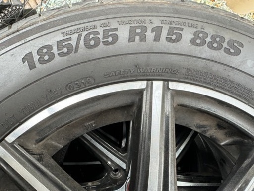 【受付終了】夏タイヤホイール付き　185/65 R15