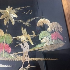 カラー　竹細工切り絵　インドネシアの画像