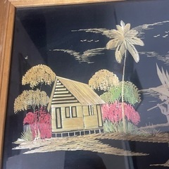 カラー　竹細工切り絵　インドネシアの画像