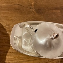 三越 MARTIAN SSKK 銀 シュガーポット ミルクピッチャー トレイ マーティン カフェセットの画像