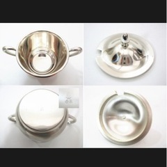 三越 MARTIAN SSKK 銀 シュガーポット ミルクピッチャー トレイ マーティン カフェセットの画像