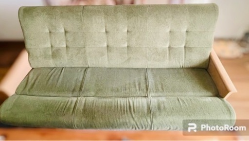 1/8午前まで出品＋再値引【ヘタリ無し／美品】3人掛けソファ