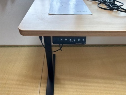 交渉中　FLEXISPOT 電動式スタンディングデスク(幅120×奥行60,メモリー機能付き) 昇降デスク 高さ調節デスク