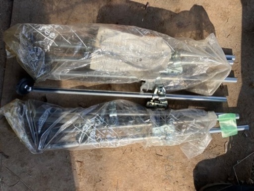 フリーストッパー 123 4本(1組) 安全ストッパー ワンツースリー  丸パイプ脚立 段差伸縮調整脚