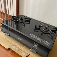 Rinnai 2口 ガスコンロ 黒