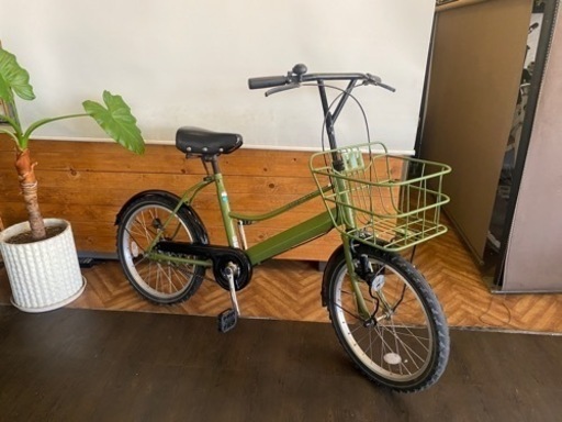 【年末セール!防犯登録料　無料！】20インチ　ミニベロ　モスグリーン