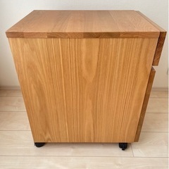 【無印良品】無垢材キャビネット（引出２段） の画像