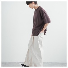 カツラギ1タックセンタープレスワイドパンツ