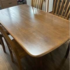 ダイニングテーブル5点セット（中古）