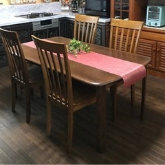 ダイニングテーブル5点セット（中古）
