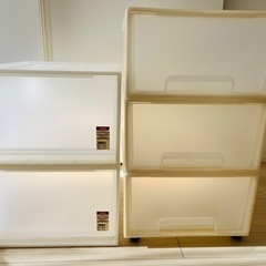 【引取限定】収納ケース5点セット（無印良品2点・他社品3点）の画像
