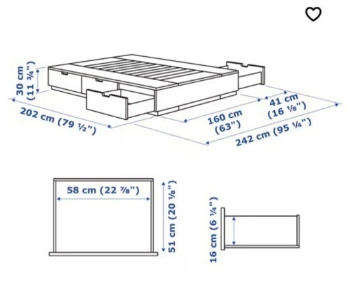 IKEA Nordli ノールドリ ベッドフレーム (12月21日まで！)