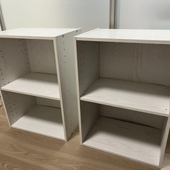 白い棚×2