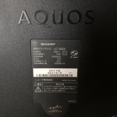 シャープAQUOS 2011年製の画像