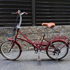 折りたたみ式ミニサイクル 20インチ 赤色