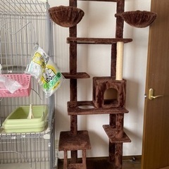 【受付終了いたしました】3階ペットゲージとツッパリ方式キャットタワーの画像