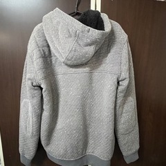 QUIKSILVER クイックシルバー フード付ジャケット Cypress Keller 裏起毛 170/88A 赤×黒 メンズ 古着 ③の画像