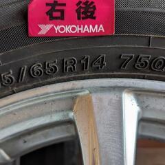 アルミホイール 14インチ 4．5J  浅溝スタッドレスタイヤ付きの画像