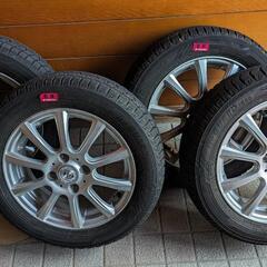アルミホイール 14インチ 4．5J  浅溝スタッドレスタイヤ付きの画像