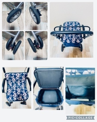 【美品】Tacaof テイコブ シルバーカー ボクスト SIST02 ネイビー