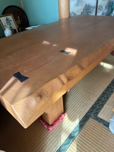 けやき　1枚板の手作り　高級座卓