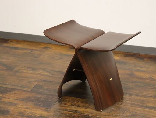 クッション付き　バタフライスツール/柳宗理/ローズウッド クッション付き バタフライスツール/柳宗理/ローズウッド 希少