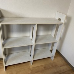 【取引成立】木目調　白　収納棚の画像