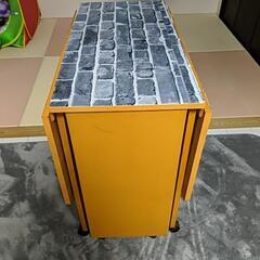 ダイニングテーブル　折りたたみ　椅子収納の画像