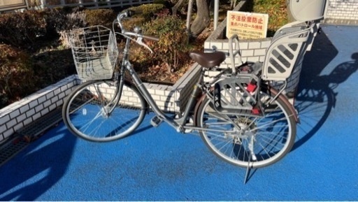 【美品・走行小・屋根付保管】ママチャリ26インチ　外装6段自転車　オートライト　BAAイオンバイク購入OGK子乗せ付