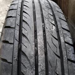 軽自動車などに　タイヤ鉄チンホイール4本セット　ホワイトレターの画像