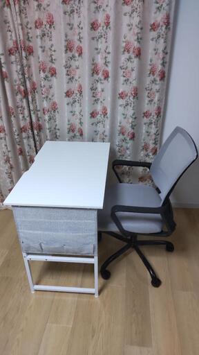 スチール製 軽量デスク\u0026椅子セット