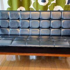 【美品】カリモク60　kチェア2シーター　ブラック　直接引取　神戸市の画像