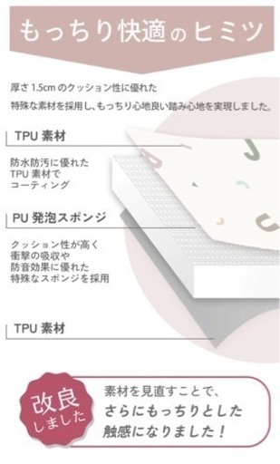 【新品未使用】ケラッタ　プレイマット200×140　シームレス