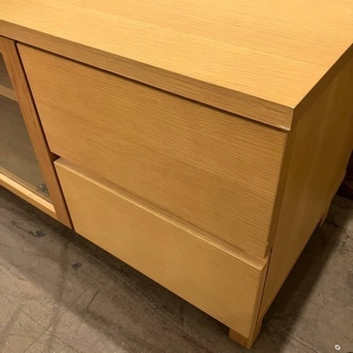 《売約済》【品川区リサイクルショップ / 配送無料エリアあり】無印良品 MUJI オーク材 TVボード テレビボード ローボード AVラック テレビ台 ナチュラル シンプル カジュアル　無印　棚　木製　検　カントリー　北欧　イデー　ウニコ　モモナチュラル　