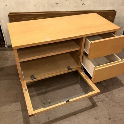 《売約済》【品川区リサイクルショップ / 配送無料エリアあり】無印良品 MUJI オーク材 TVボード テレビボード ローボード AVラック テレビ台 ナチュラル シンプル カジュアル　無印　棚　木製　検　カントリー　北欧　イデー　ウニコ　モモナチュラル　