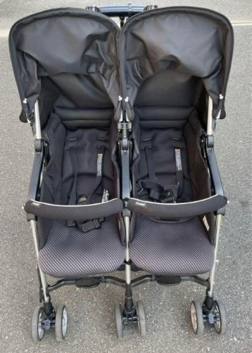 コンビCombiベビーカー双子用ツインスピン ブラック