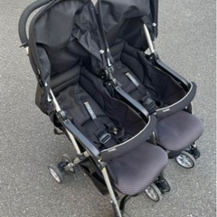 コンビCombiベビーカー双子用ツインスピン ブラック
