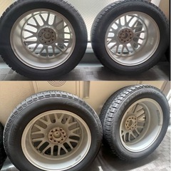 215/60R17 スタッドレスタイヤ アルミホイールセット 17x7J+40の画像