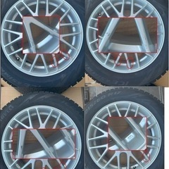 215/60R17 スタッドレスタイヤ アルミホイールセット 17x7J+40の画像