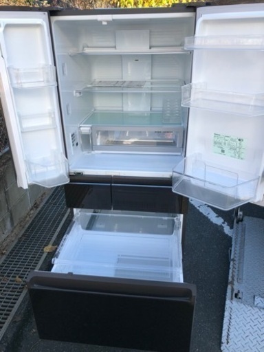 北九州市内配送無料　保証付き　美品　パナソニック Panasonic NR-F453HPX-T [パーシャル搭載冷蔵庫 (450L・フ