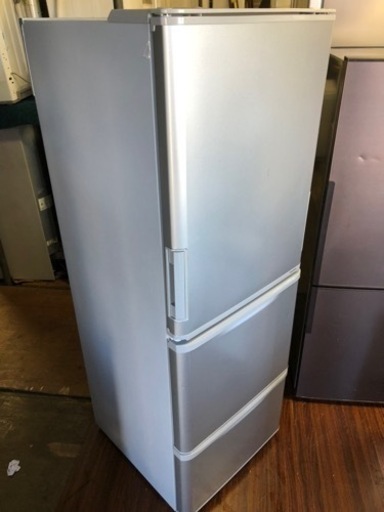 北九州市内配送無料　保証付き　シャープ SHARP SJ-W351C-S [冷蔵庫 （350L・どっちもドア） 3ドア シルバー系]