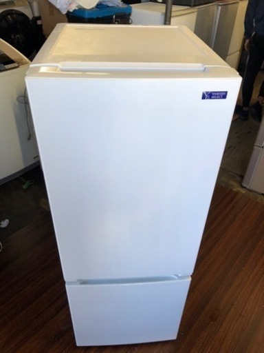北九州市内配送無料　保証付き　2021年式　ヤマダ電機 2ドア冷蔵庫 (156L・右開き) ホワイト YRZF15G1