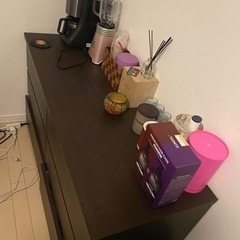 3段収納タンス　ブラウンの画像